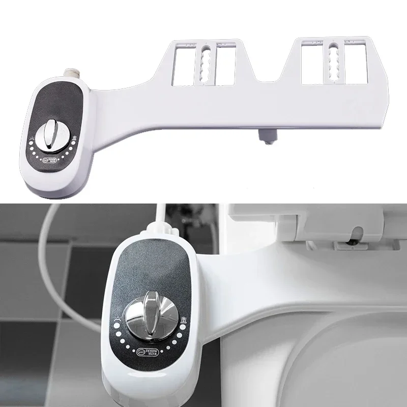 Non-Electric Bidet - Self Cleaning Dual Nozzle (Frontal and Rear Wash) Water Bidet Toilet Seat Attachment