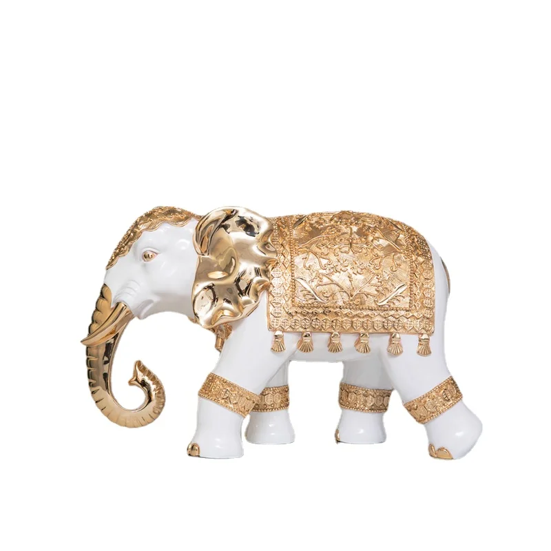 

YY Large Elephant Decoration European-Style Home Floor Decoration Amass Fortunes