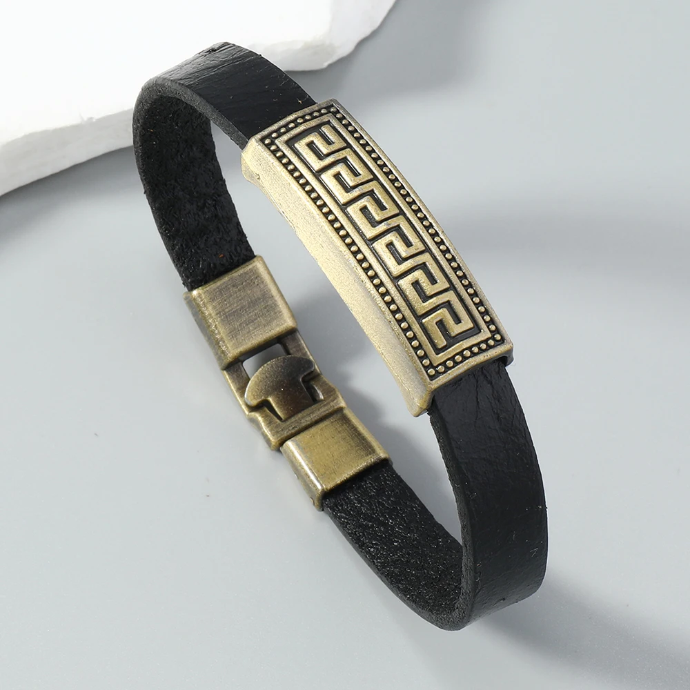 1 Piece vintage leather bracelet for men