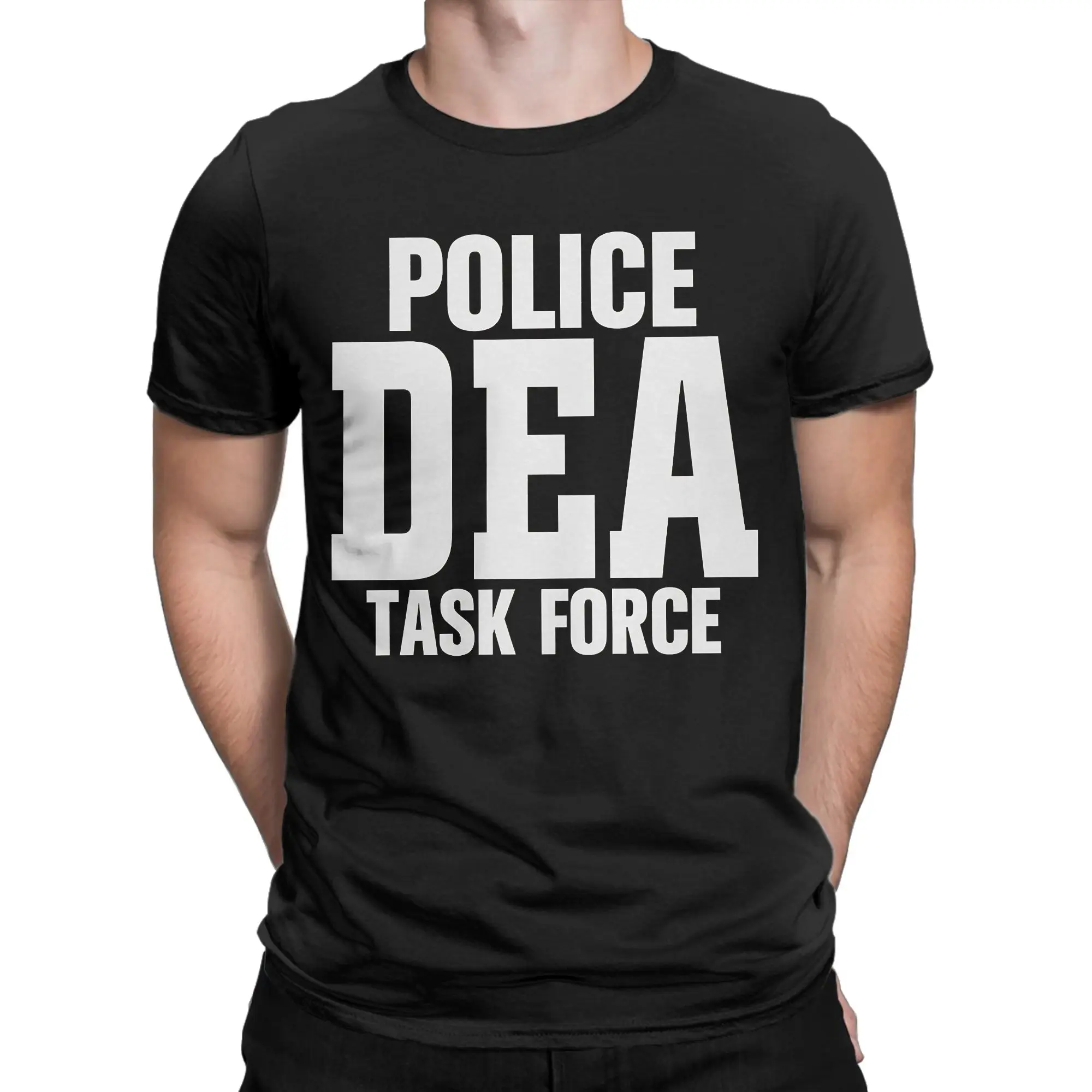 Funny DEA US Federal Interdiction Agency  T-Shirt for Men Crewneck Pure Cotton T Shirts  Short Sleeve Tee Shirt Party Tops
