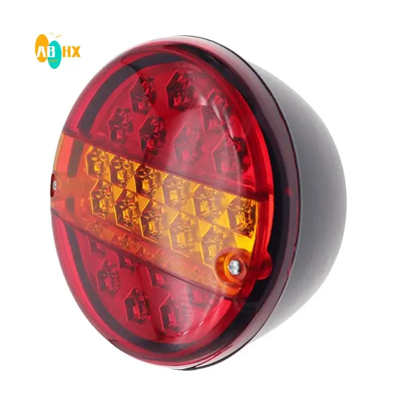 

ABHX-2 шт. 12 В 24 В 20 светодиодных задних фонарей для прицепа автомобиля, универсальные фонари для грузовика, круглый задний фонарь, задний стоп-индикатор, указатель поворота