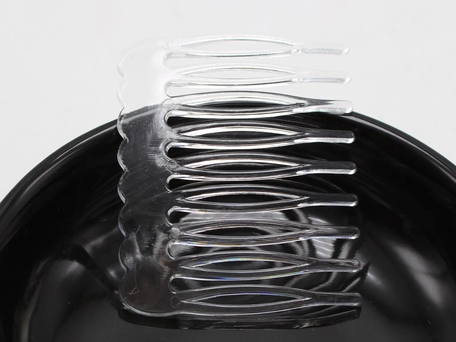 50 Clear Plastic Smooth Hair Clips Side Combs Pin Magic Grip Hair Pin 46mm