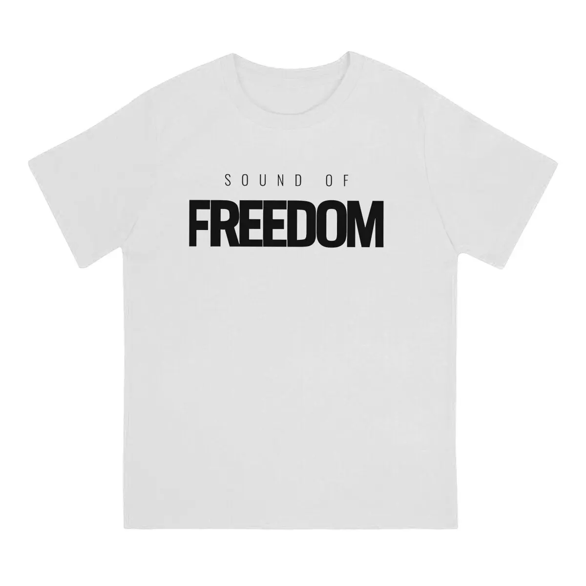 Sign Man's TShirt Sound Of Freedom Crewneck Short Sleeve Fabric T Shirt Funny Top Quality Birthday Gifts