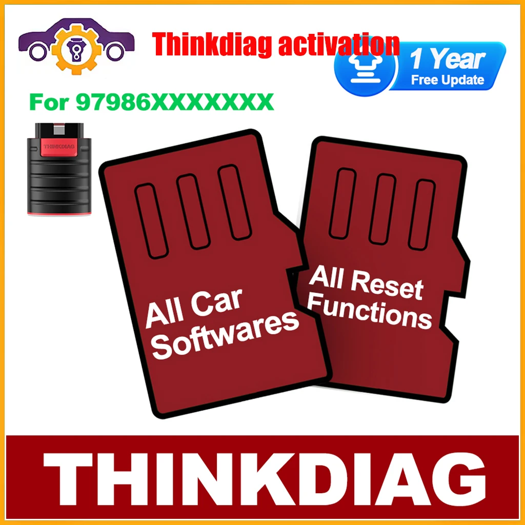 THINKCAR Thinkdiag, новая версия, все автомобили, 1-летнее программное обеспечение, полная система диагностики, 16, услуги по техническому обслуживанию, не включает устройства