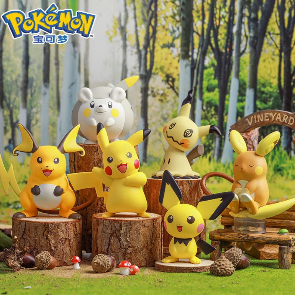 

6 Styles Pokemon Lovely Pikachu Pichu Mimikyu Alola Raichu Togedemaru Anime Action Figures PVC Toys Gift