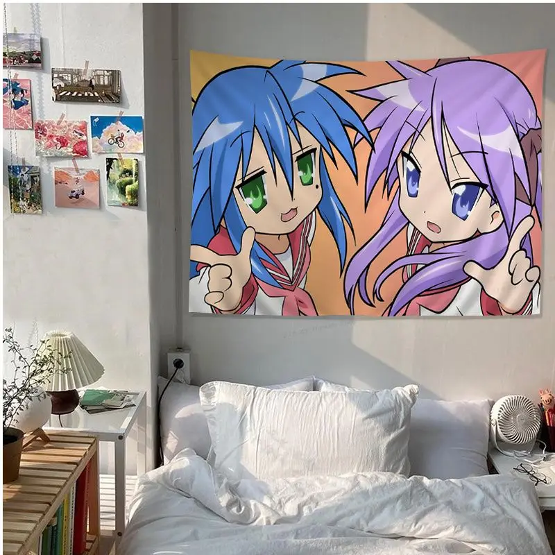 Lucky Star Izumi Konata Printed Large Wall Tapestry Japanese Wall Tapestry Anime Cheap Hippie Wall Hanging