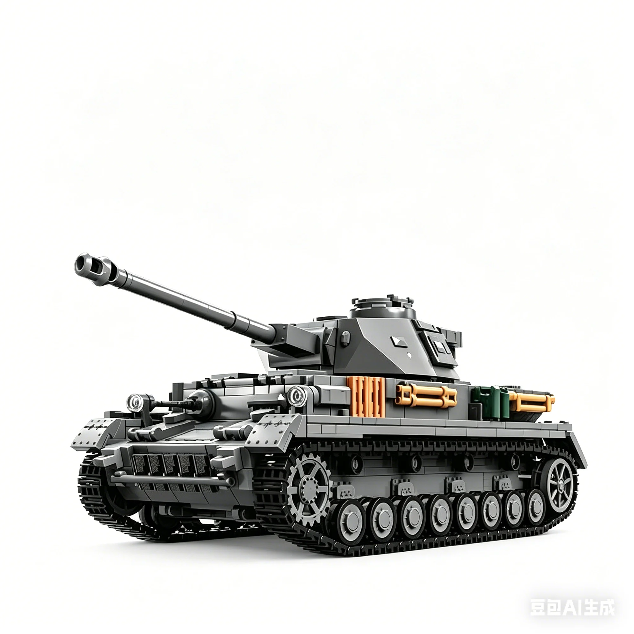 

Panzer IV Medium Tank F2 Military Building Blocks Small Bricks Model DIY Assembly Educational Toy Gift for Boys Kids