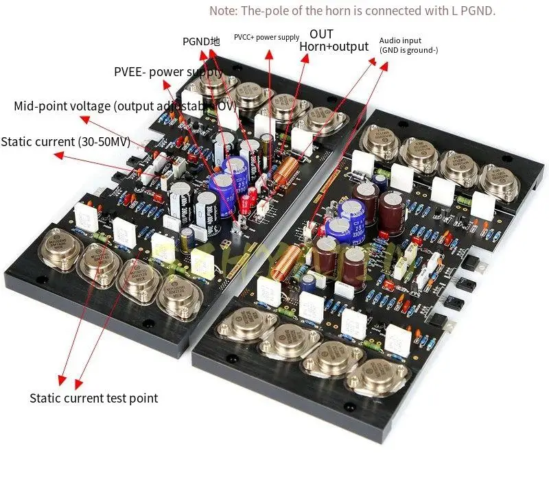 

4B pure rear-stage Class A power amplifier with gold seal tube 90W+90W Ansenmei MJ15024G/MJ15025G Toshiba MJE15034/MJE15035