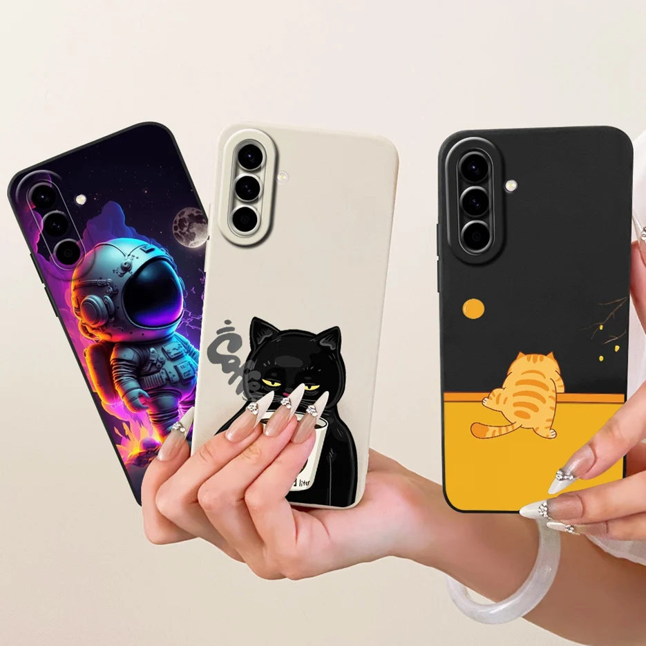 For Samsung Galaxy A27 5G Case SM-A276B Cute Cat Astronaut Cartoon Cover Soft TPU Phone Case For Samsung A27 A 27 5G Fundas Bags