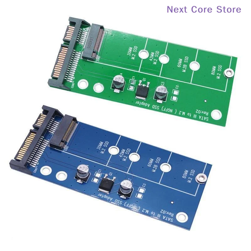 [NC]1Pcs High Efficiency SATA M2.SSD Convert Adapter Card M2 To SATA3 Adapter Card NVME SSD Upgraded SATA 6 Gbps NGFF Adapter