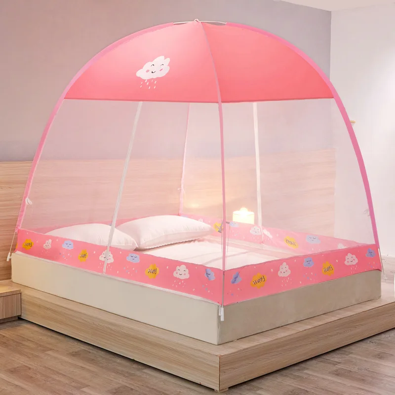 

Custom. Renren Moon Nantong Mongolian Yurt Mosquito-proof Dust-proof Mosquito Net No Installation Required Home Zipper Double Do