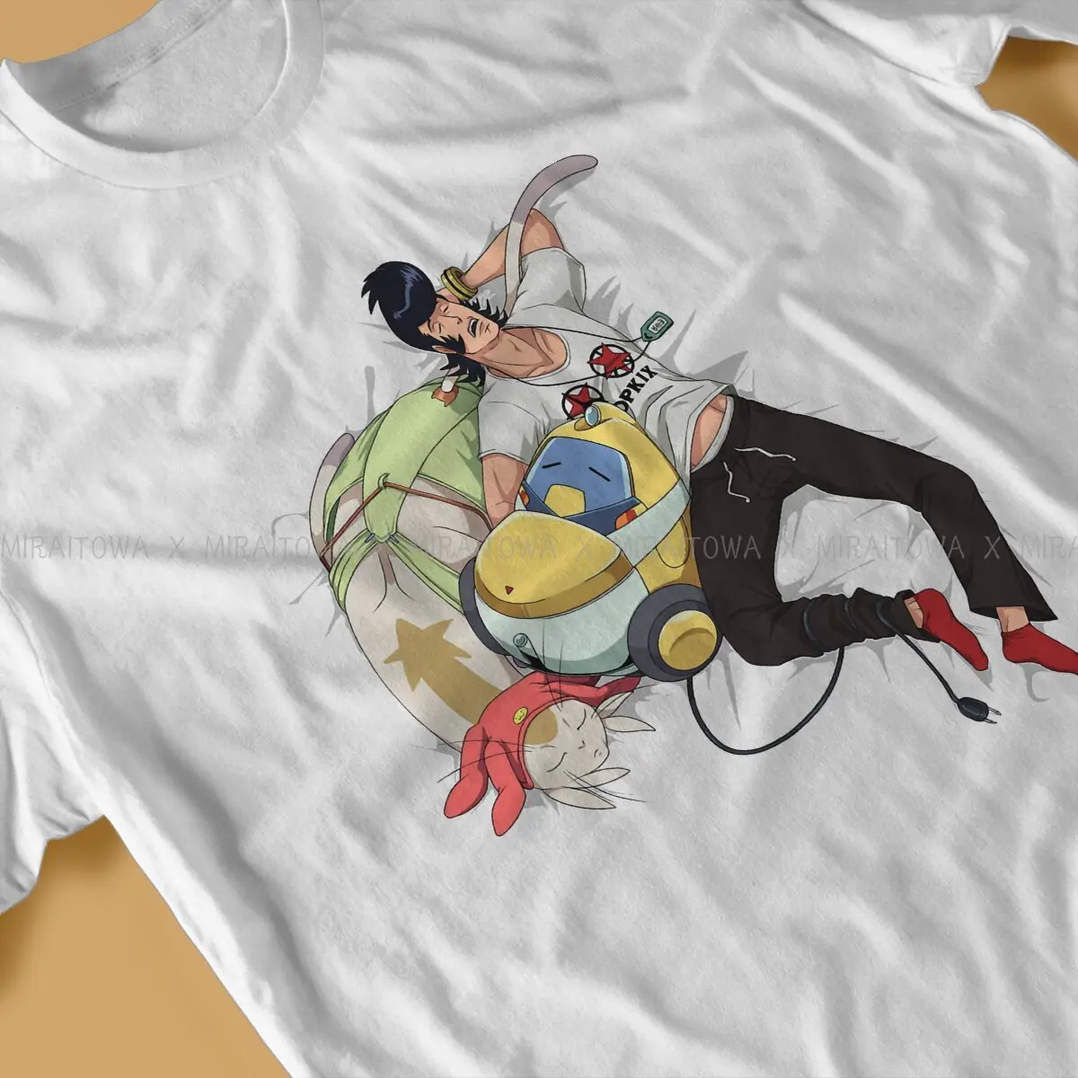 SPACE DANDY Snoozing Space Crew  T Shirt Fashion Men's Tees Summer Cotton Tops Harajuku Crewneck TShirt image 3