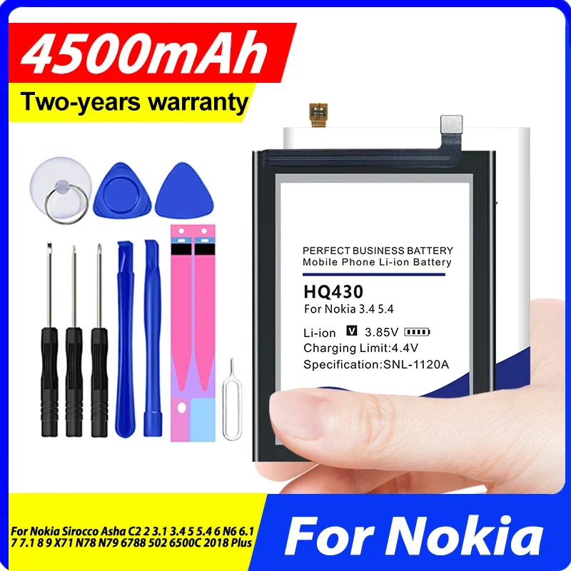 New HE335 HE345 HE321 Battery For Nokia Sirocco Asha C2 2 3.1 3.4 5 5.4 6 N6 6.1 7 7.1 8 9 X71 N78 N79 6788 502 6500C 2018 Plus