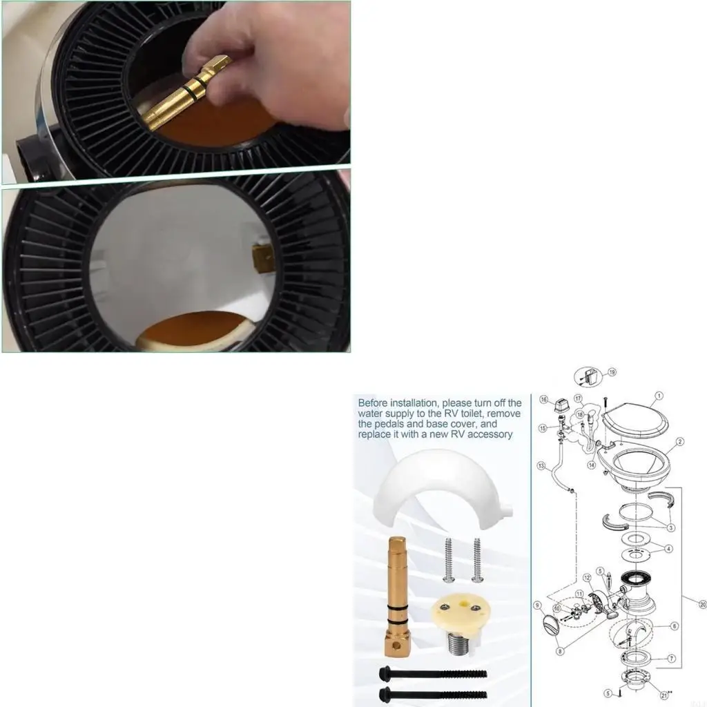 Universal Trailer Toilet Flush Ball Set For Providing Enhanced Hygiene And Noise Reduction 385318162 600342537 600342766