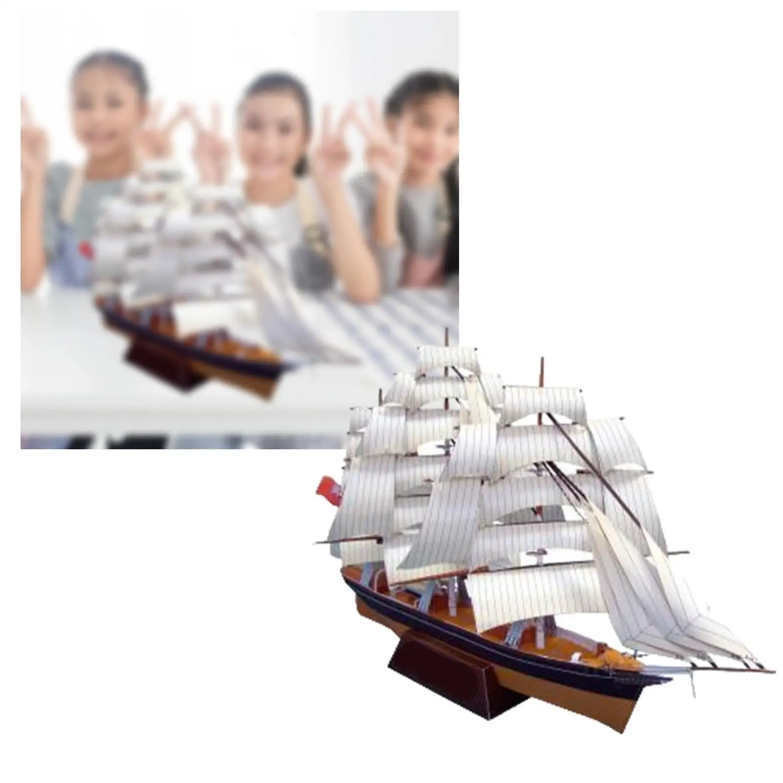 Paper Sailboat Ship Kits 3D Puzzle Ship Model Kits for Kids Children Teens