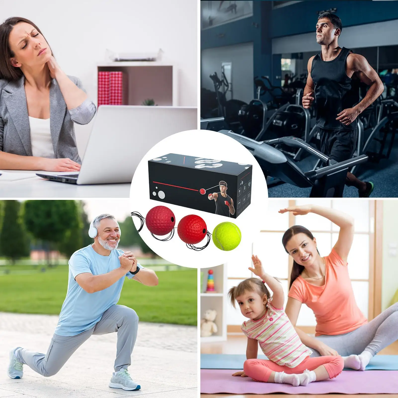 الملاكمة منعكس الكرة اللكم رد الفعل اللياقة البدنية الملاكمة التدريب الكرة عقال لعشاق الرياضة الرجال النساء المبتدئين المراهقين