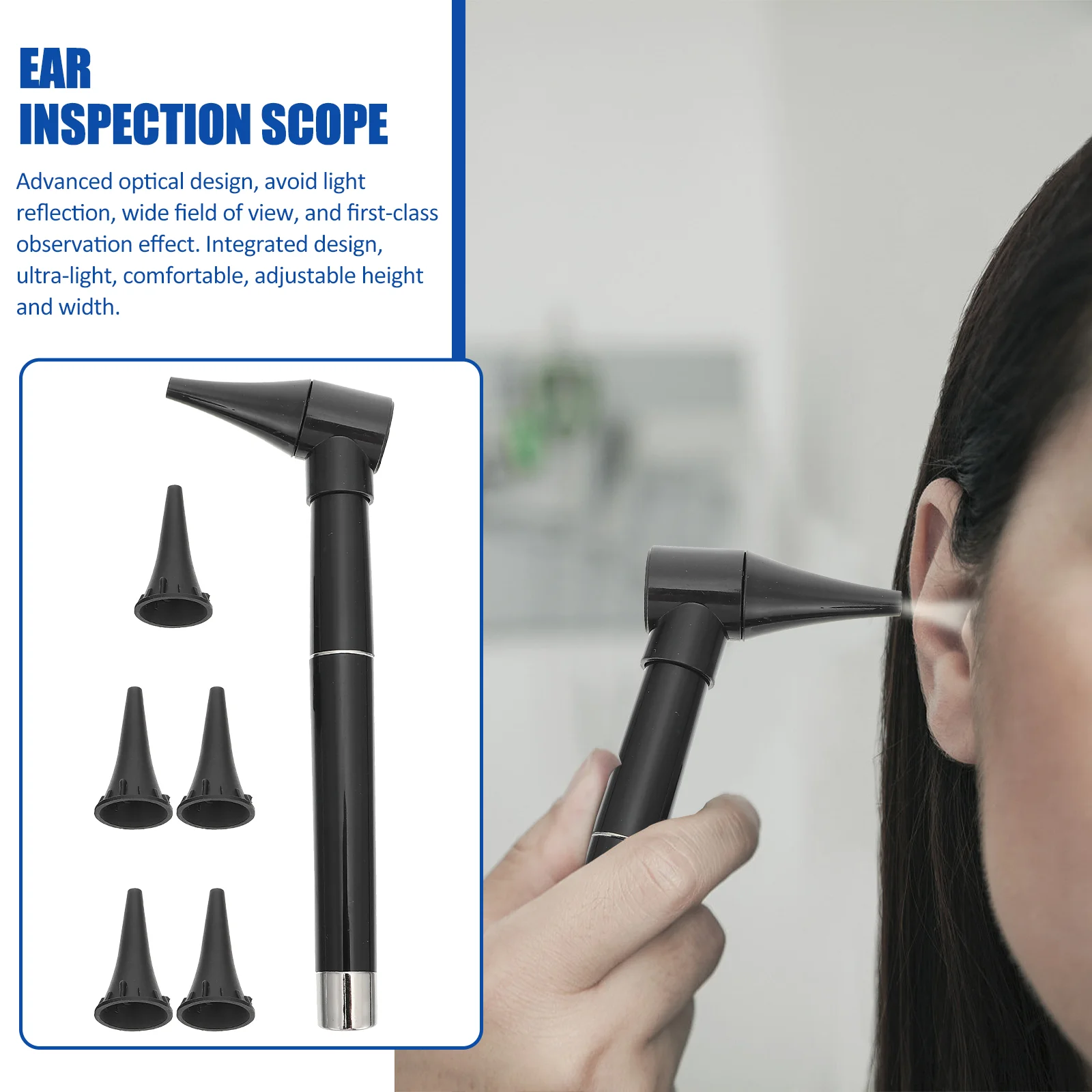 Flashlight Ottoscope Diagnostic Ear Speculum Care Checker Inspection Otologic Plastic Otoscope