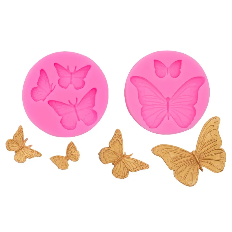 

Butterfly Silicone Molds Mini Butterfly Fondant Cake Baking Mold DIY Silicone Butterfly Chocolate Polymer Clay Molds Cross mold