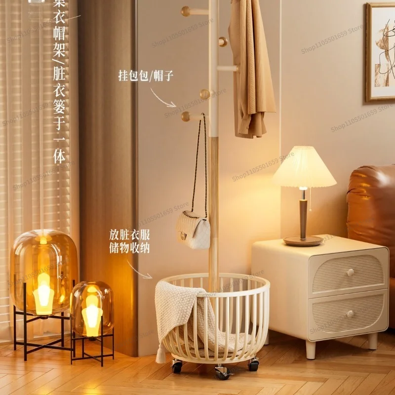 For hanging hangers, floor-to-ceiling laundry baskets, shelves, movable vertical coat racks