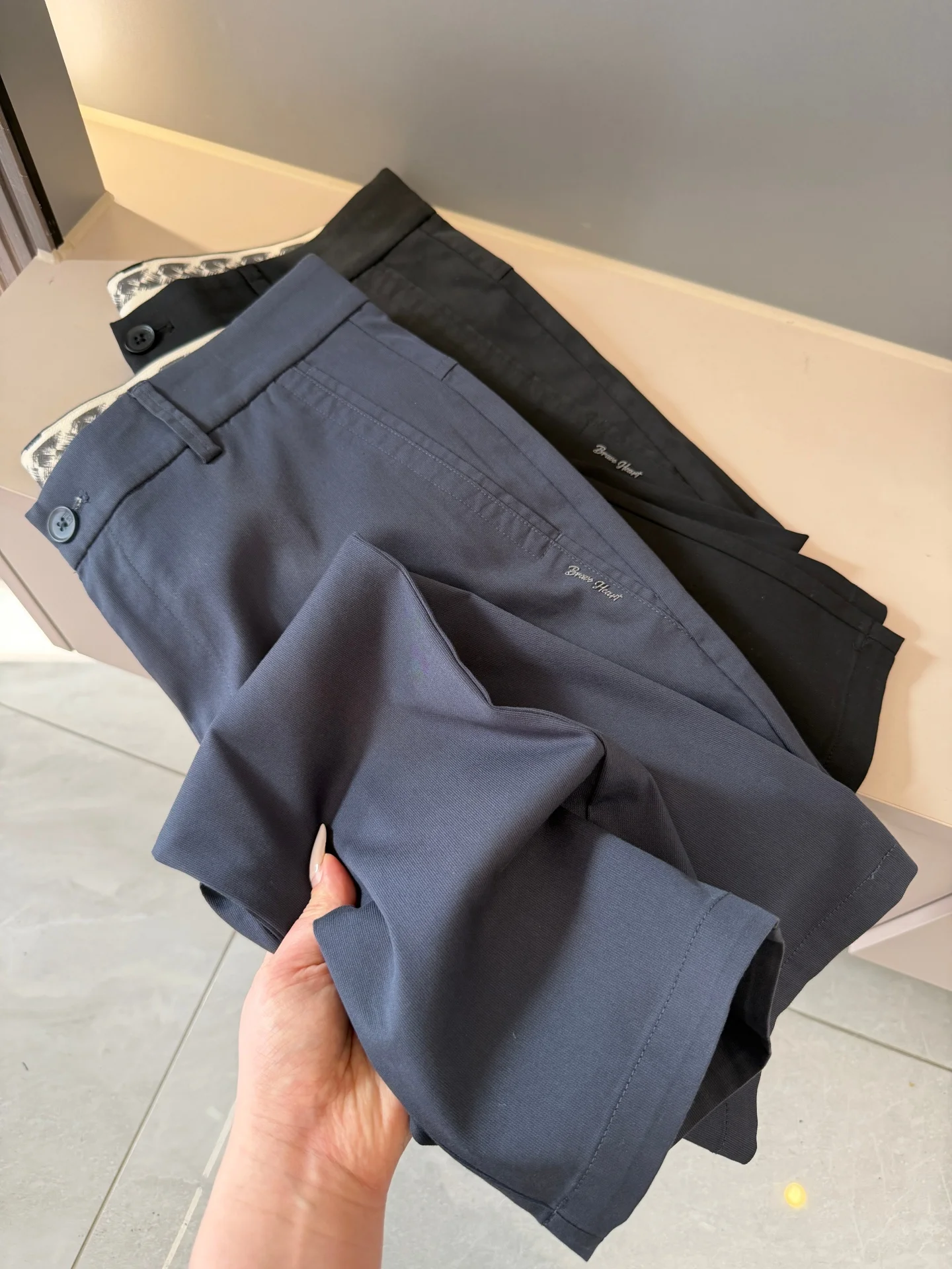 

Comfortable Breathable Men's Casual Pants Spring Faionable All-Match Straight Leg Cotton Blend Pure Color Urban Sle