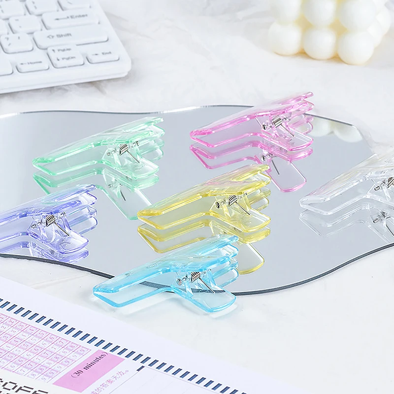 Simplicity Paper Clip Transparent Visiable Acrylic Clip Scrapbook Sticker Storage Clip Student Supplies Lovely Stationery