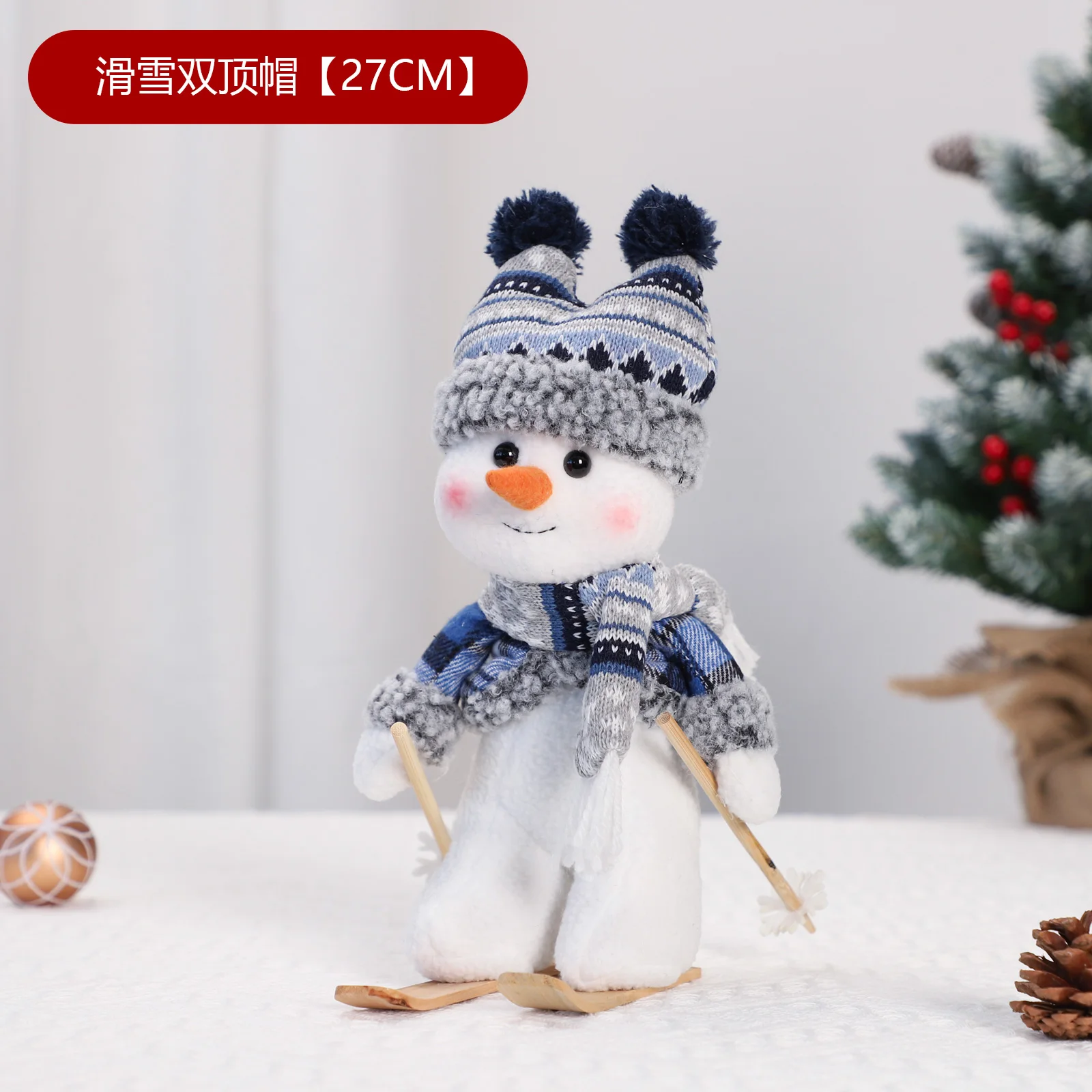 クリスマス飾り-雪だるま人形-ショッピングモール-ホテルフロント-ウィンドウオーナメント-ツリーデコレーション-ペンダント-小さな人形