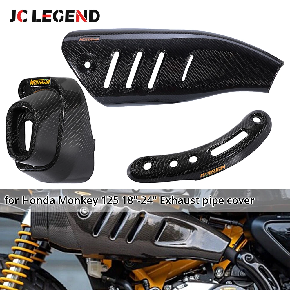 

Exhaust Pipe Guard Heat Shield Cover Carbon Fiber Motorcycle Accessories for Honda Monkey 125 Z125 Monkey125 2018-2024
