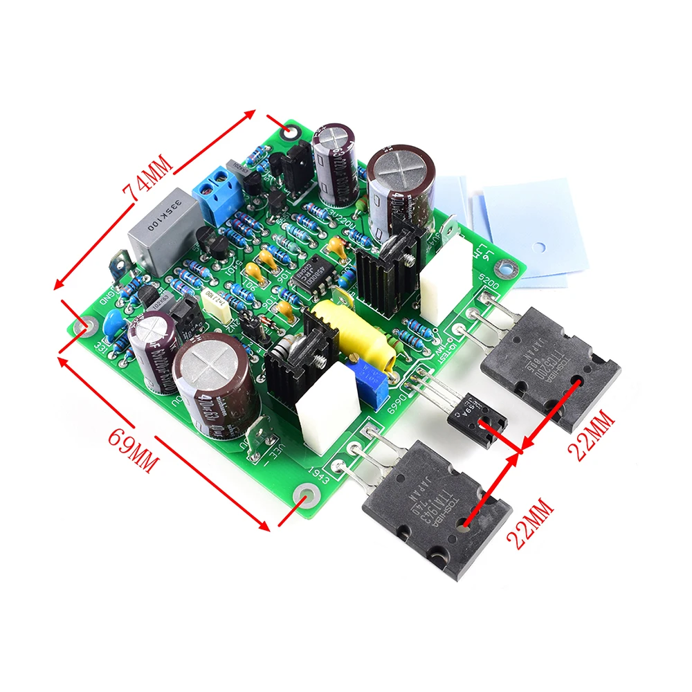 Ljm 2 peças accuphase e210 dc 25v-55v F8-005 150w 8ohm placa amplificadora de potência modificada placa finalizada
