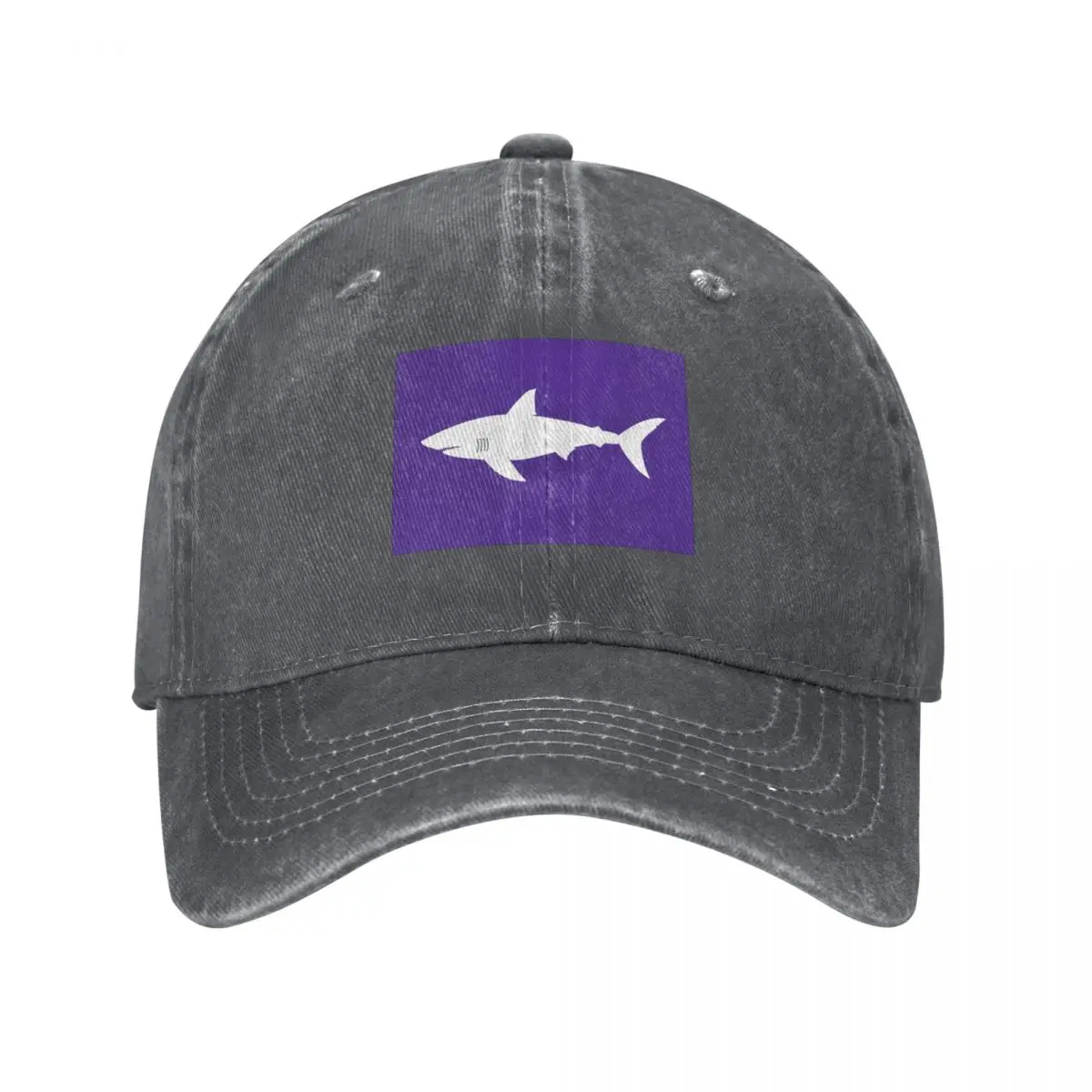 Shark warning flag purple Baseball Cap Hip Hop Trucker Cap Women's Hats For The Sun Men's