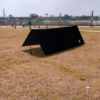 Black glue sun block Camping Tarp Portable Lightweight Waterproof Camping Tent Tarp, UV Protection Camping Hammock Tarp