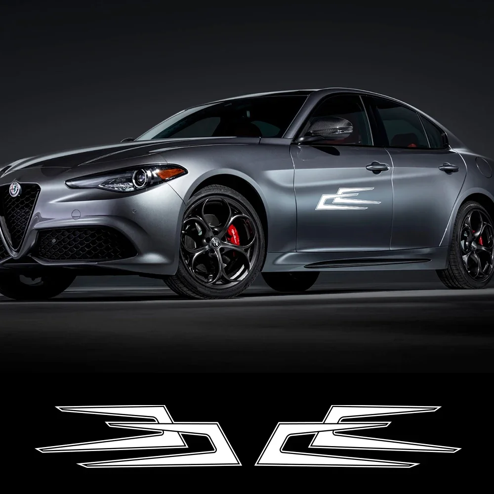 Car Door Side Vinyl Stickers Auto Tuning Accessories For Alfa Romeo Giulia Giulietta 159 156 MITO Stelvio 147 Sportiva GT 4C