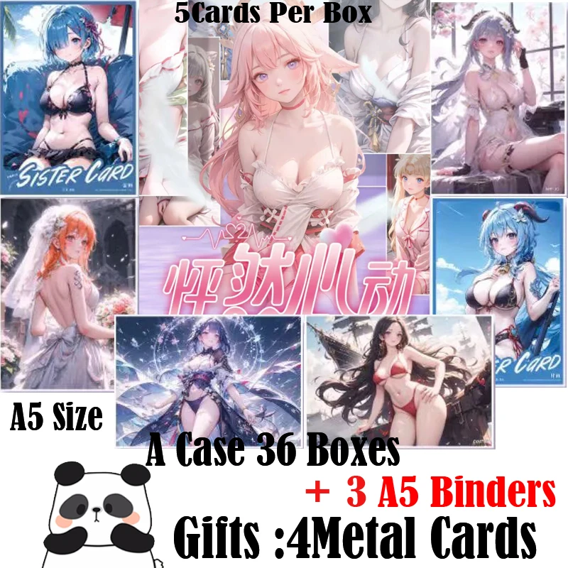 A5 Size Goddess Cards HEARTBEAT Hobby Collection Game Cards Genshin Impact Anime Doujin Booster Box Gifts