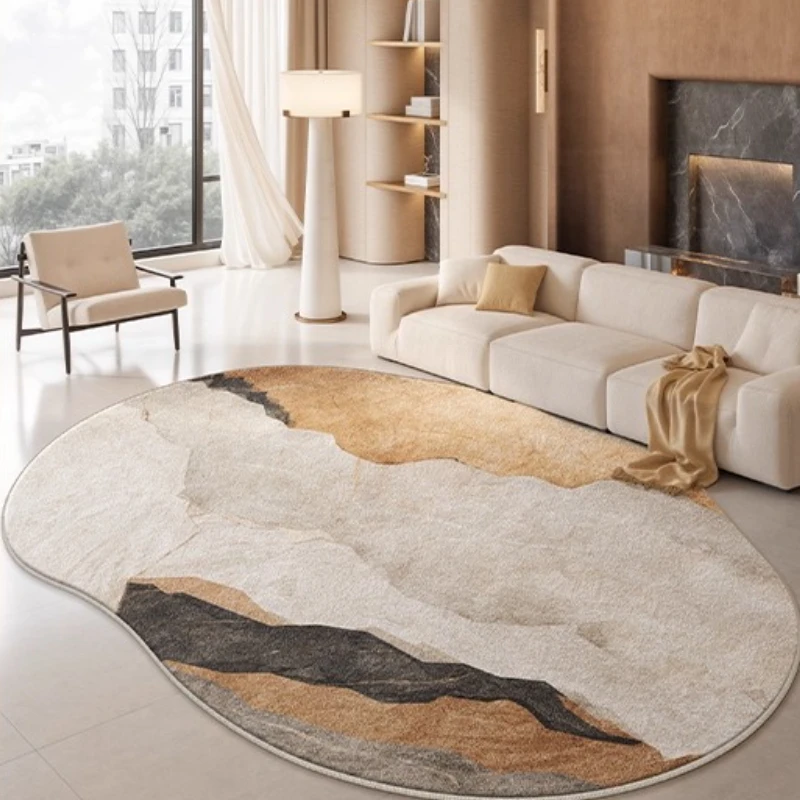 

Light Luxury Bedroom Decor Marble Carpet Irregular Shape Carpets for Living Room Fluffy Soft Plush Rug Home Non-slip Floor Mat