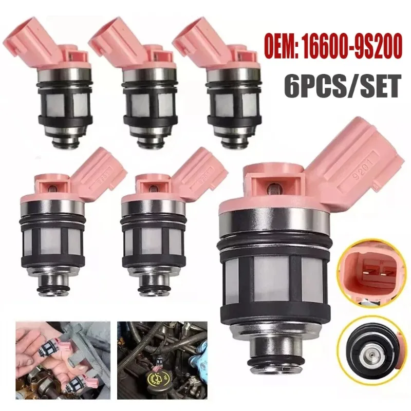 

​6pcs 16600-9S200 Fuel Injectors for Nissan Frontier Pathfinder Quest Xterra 3.3L VG33E JS234 16600-1B000 166009S200 New
