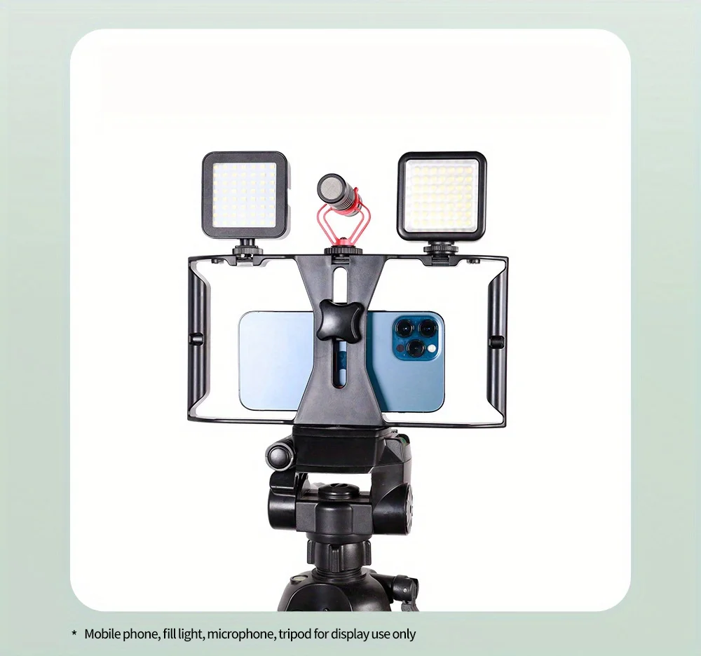 Desiontal Multi-Function Handheld Photo Stabilizer & Holder For smartphone,fill lights And Microphone