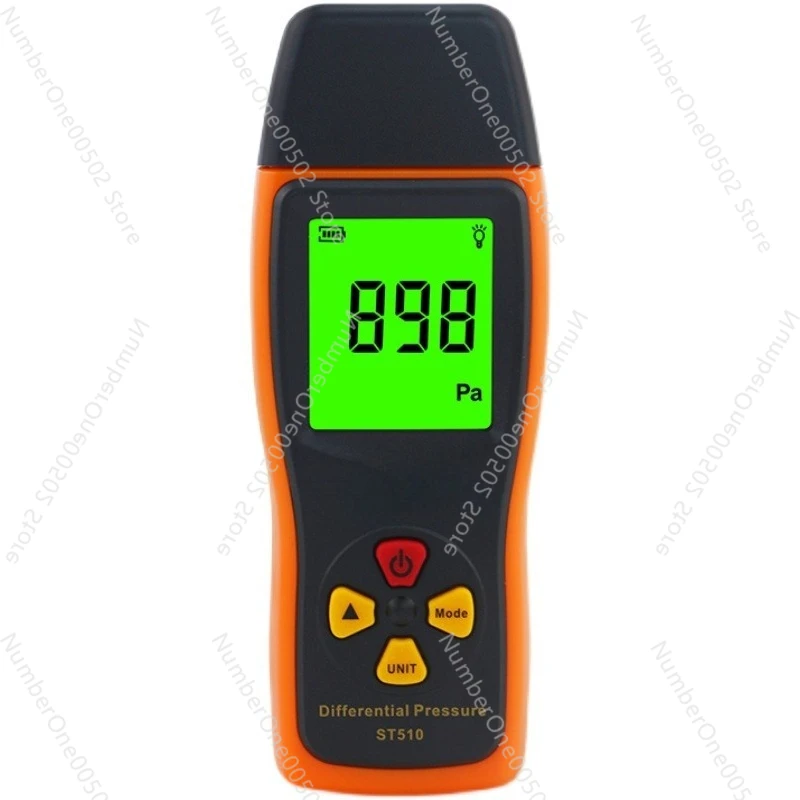 

ST510 Digital Differential Pressure Gauge Handheld Pressure Meter for Duct Airflow Velocity Measurement Ventilation System Tool​