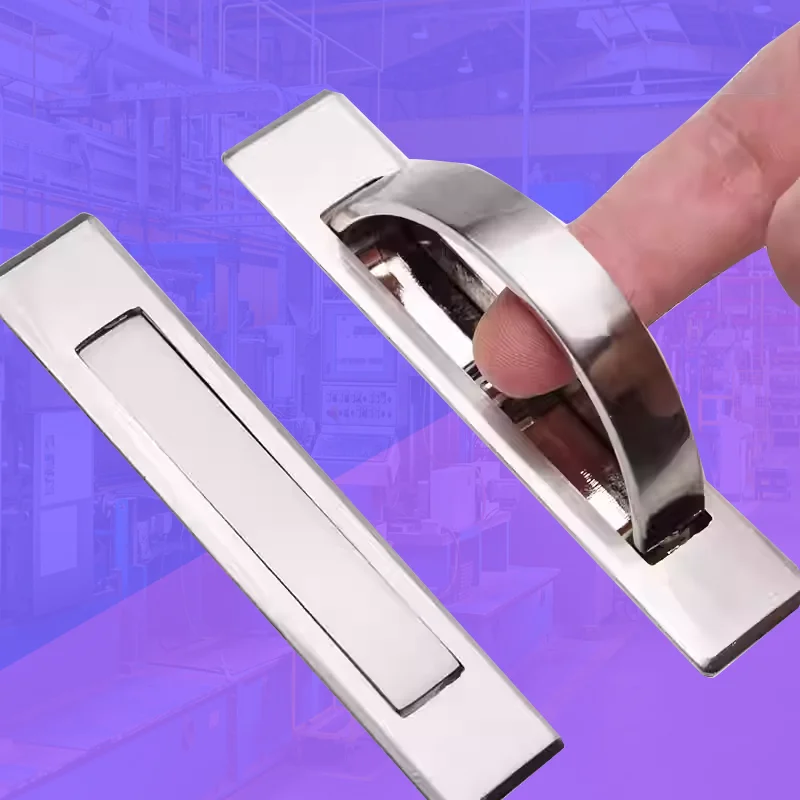 5pcs Concealed Handle Tatami Zinc Alloy or Stainless Steel for Industrial Equipment Hardware Furniture Embedded Handle