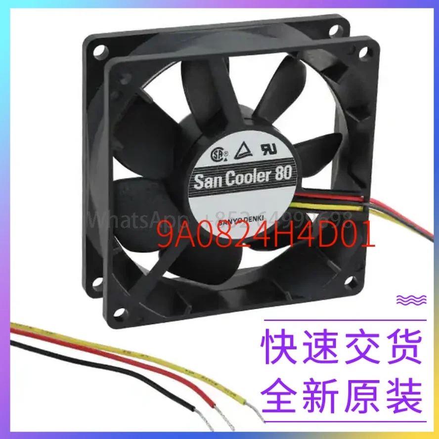 

9A0824H4D01 8cm 8025 24V 0.07A 2-wire 3-wire inverter cooling fan