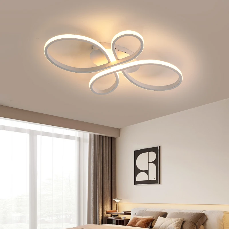 New Modern chandelier Black/White Ceiling Lamp for Living room Bedroom kitchen led chandelier lights for room Light Fixtures