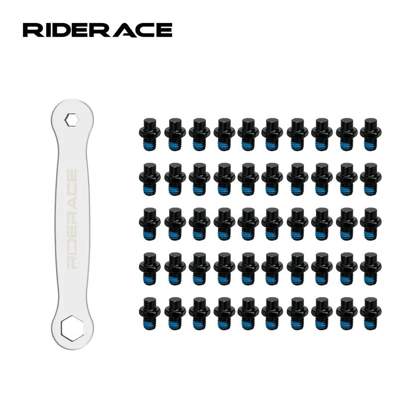 RIDERACE Bicycle Pedal Anti-Skid Bolt with Offset Spanner Set For MTB Mountain Bike Pedals Screwpin Fixed Stud Screw Pin Parts