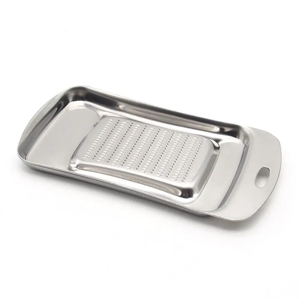 Thick Stainless  Grater for Ginger, Garlic, Wasabi & Cheese - Durable, Non-Deforming Masher