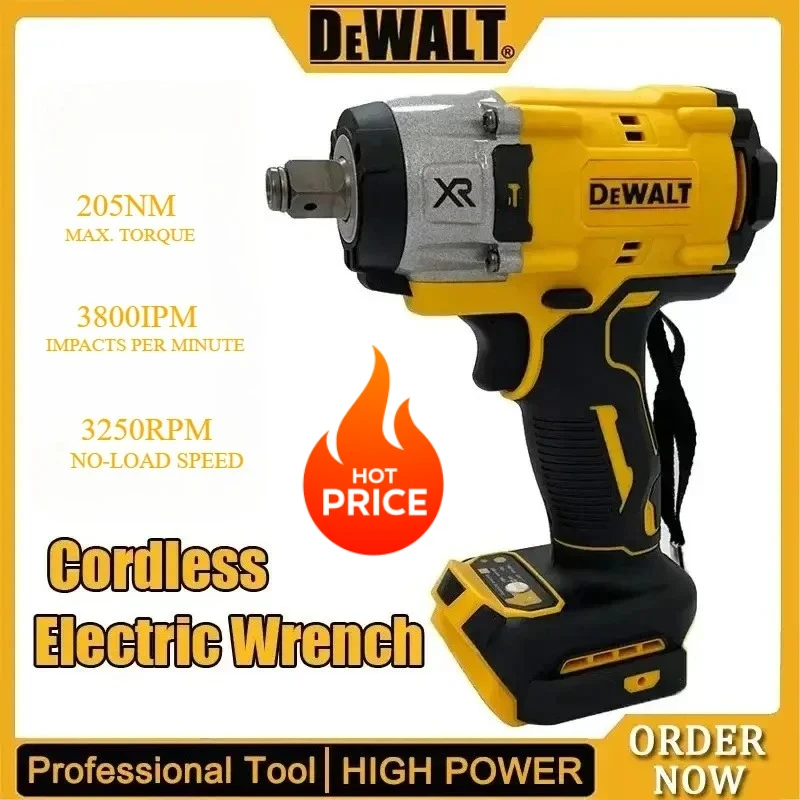 

Аккумуляторный электрический гайковерт Dewalt 3250 об/мин, 205 Нм, бесщеточный, с высоким крутящим моментом, мощный инструмент для ремонта, интеллектуальные электроинструменты