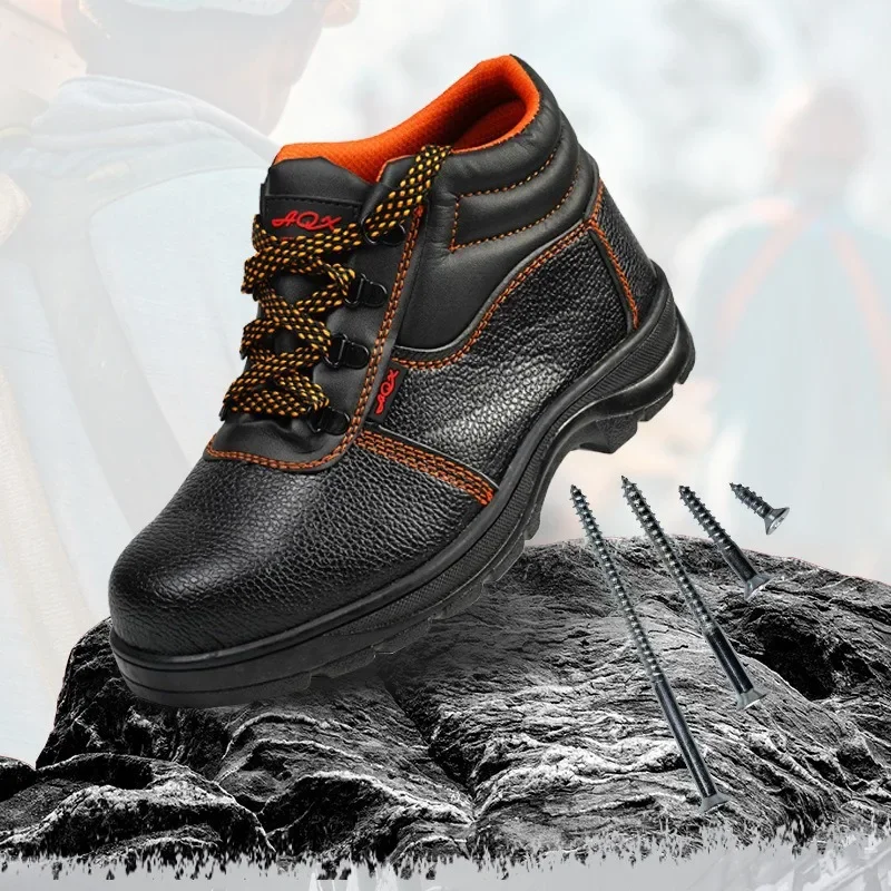DurableLabor Insurance Shoes Steel Head Anti-smashing Anti-piercing Waterproof And Wear-resistant Construction Work Shoes