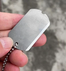New Titanium Alloy Dog Tag Pendant Necklace Pet Dog Identity Card Necklace Box Cutter