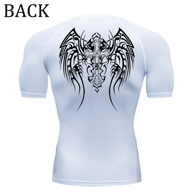 New Compression T Shirt Men Summer Sportswear Running T-shirt Elastic Quick Drny Sport Tops Tee Athletic Gym Workout Shirts Men