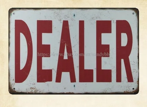 Dealer metal tin signwall plaque-Aluminum