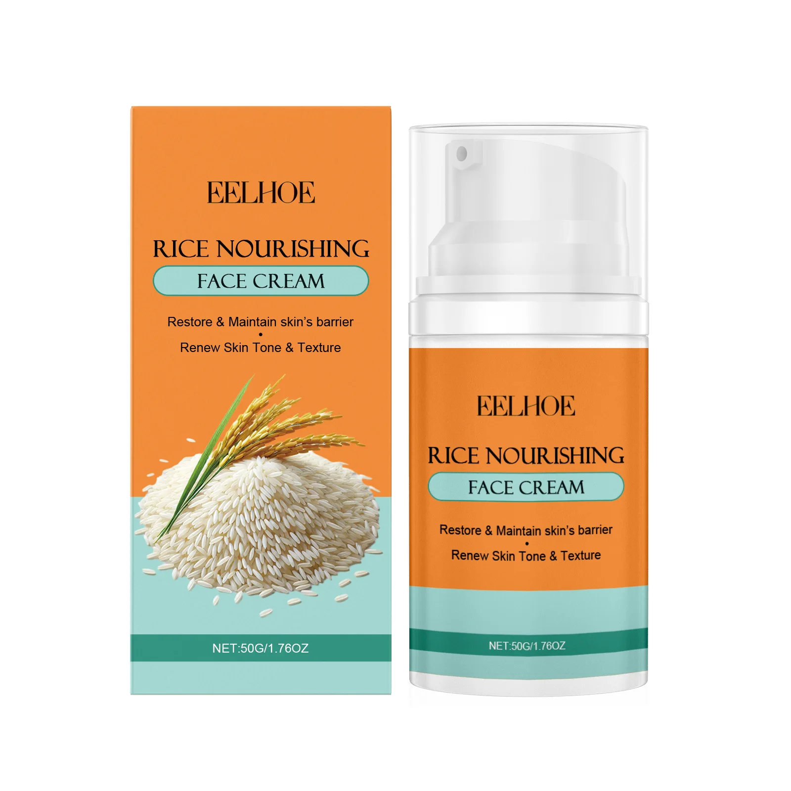 Rice Face Cream Lifting Firming Skin Remove Melasma Treatment Pigmentation Skin Lightening Rice Ceramide Moisturizing Cream 50g