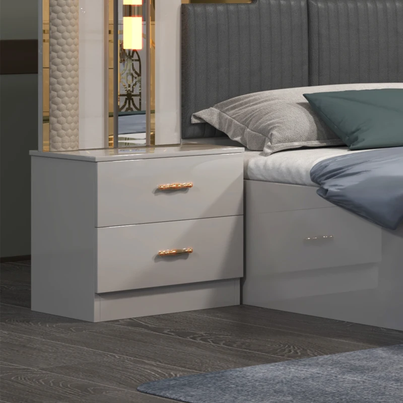 &High Quality Queen Size Double Wooden Bed Set Wooden Frame Modern Luxury Full Home Mdf King Bedroom Furniture Set