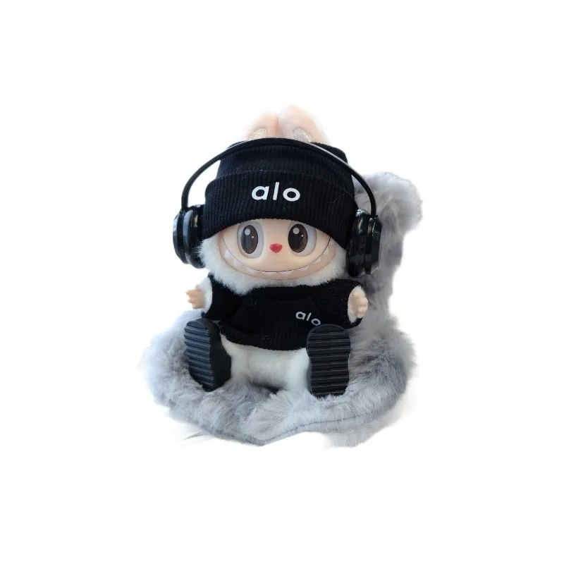 For 17cm Labubu Doll Clothes Sports Tennis Set For Gen 123 For Labubu Knit Outfit With Headphone Accessories