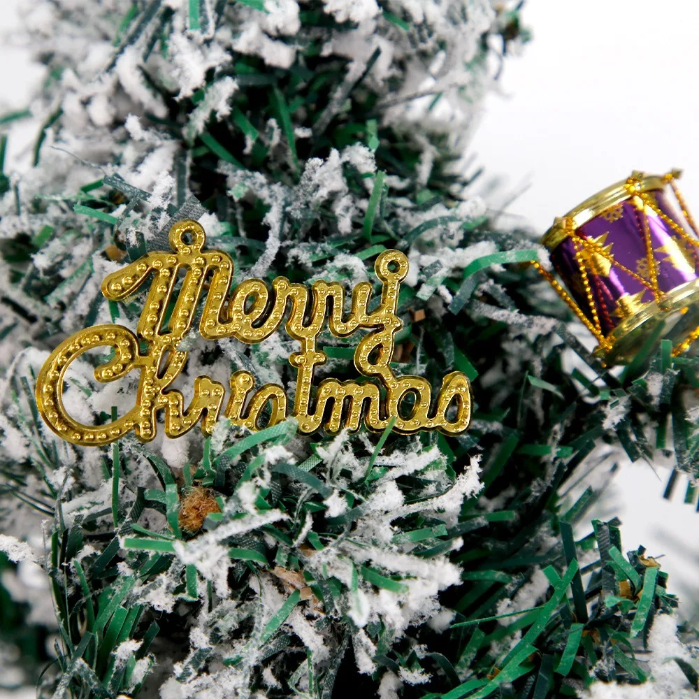 26pcs Glitter Christmas Ball Pendant Set Multiple Styles Mini Christmas Tree Hanging Gifts Box Plastic